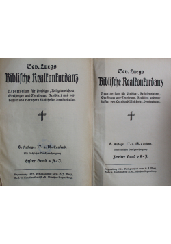 Biblische Realkonkordanz 2 tomy 1922 r.