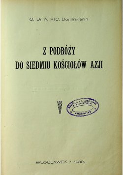 Z podróży do siedmiu kościołów Azji 1930 r