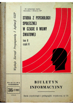 Studia z psychologii społecznej w czasie II wojny światowej