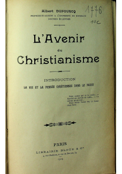 Lavenir du Christianisme 1904 r.