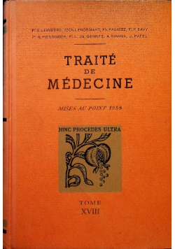 Traite de medecine Tome XVIII