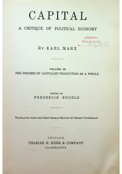 Capital a critique of political economy 1909 r