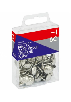 Pinezki tapicerskie srebrne 50szt