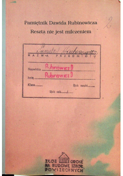 Pamiętnik Dawida Rubinowicza