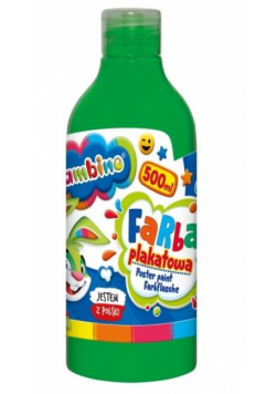 Farba plakatowa zielona 500ml BAMBINO