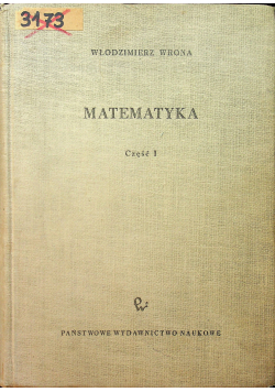 Matematyka część I