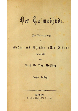 Der Talmudiude  1877 r