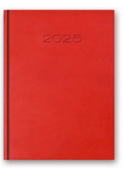Kalendarz 2025 A5 dzienny vivella czerwony