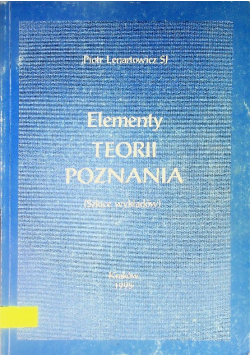Elementy teorii poznania