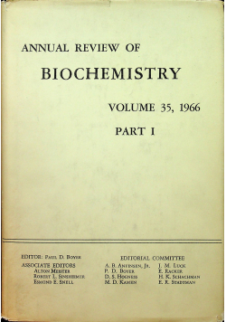 Annual review of biochemistry part 1