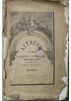 Ateneum pismo naukowe i literackie 1878 r.