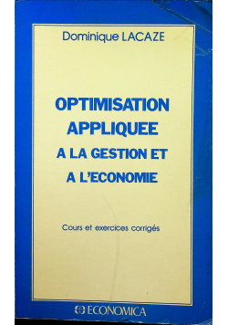 Optimisation appliquee a la gestion et