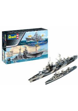 Modele okrętów USS Fletcher i USS Indianapolis