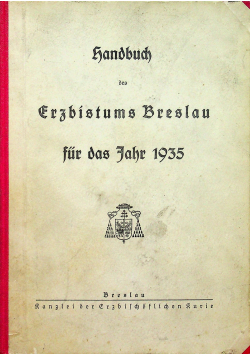 Handbuch Erzbistums Breslau für das Jahr 1935