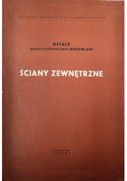 Detale Architektoniczno budowlane Ściany zewnętrzne