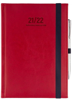 Kalendarz naucz 2021/22 B6D Nebraska z gumką czerwony