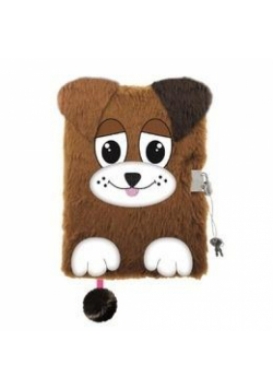 Pamiętnik A5/96K z kłódką 3D Doggie