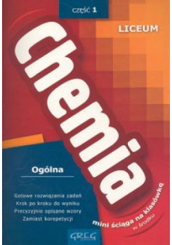 Chemia 1 : Ogólna + ściąga