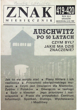 Znak miesięcznik 419 420 Auschwitz po 50 latach