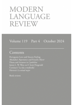 Modern Language Review (119.4) October 2024