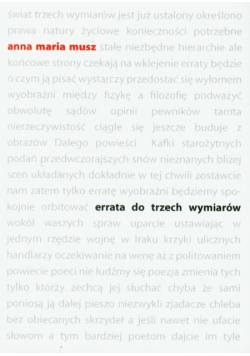 Errata do trzech wymiarów