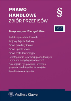 Prawo handlowe Zbiór przepisów