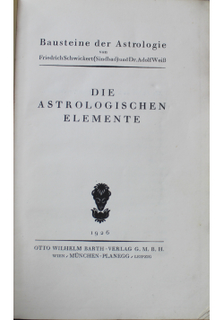 Die Astrologischen Elemente 1926r