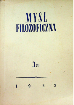 Myśl filozoficzna 1953 r.