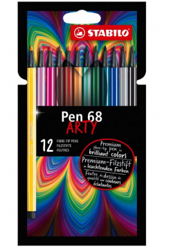 Flamastry Pen 68 Arty etui 12 kolorów STABILO