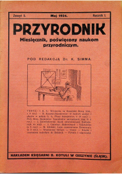 Przyrodnik rocznik I zeszyt 5 1924r