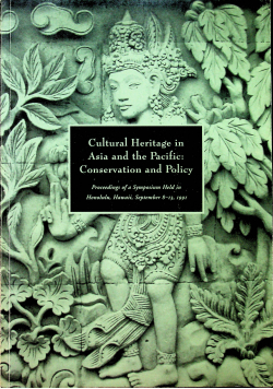 Cultural Heritage in Asia and the Pacific