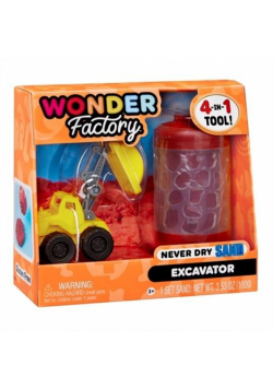 Wonder Factory Never Dry Sand - Red + Excavator