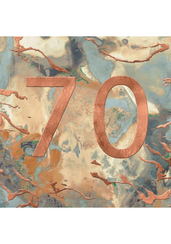 Karnet kwadrat z kopertą Urodziny 70