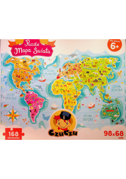 Puzzle Mapa świata 168 elementów