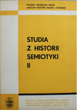 Studia z historii semiotyki II