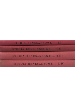 Studia Renesansowe Tom I do IV