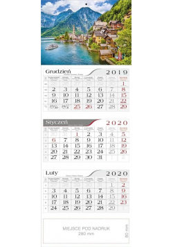Kalendarz 2020 Trójdzielny Hallstatt CRUX