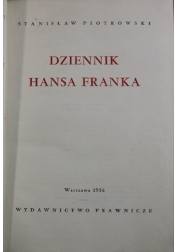 Dziennik Hansa Franka Tom I