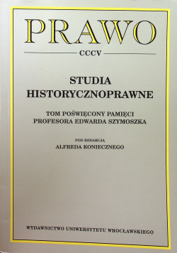Prawo CCCV Studia Historycznoprawne