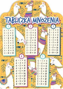 Karta tabliczka mnożenia A5 lamy