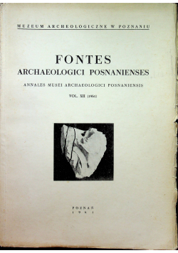 Fontes archaeologici posnanienses tom XII