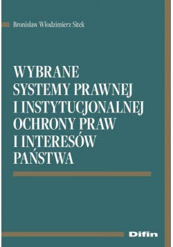 Wybrane systemy prawnej i instytucjonalnej...