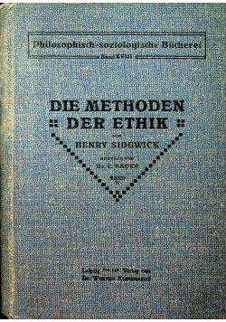 Die methoden der ethie band II 1909 r