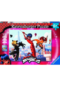 Puzzle XXL 100 Biedronka i czarny kot