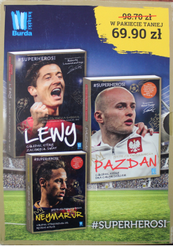 Pakiet 3 książek Superherosi Lewy  Neymar  Pazdan
