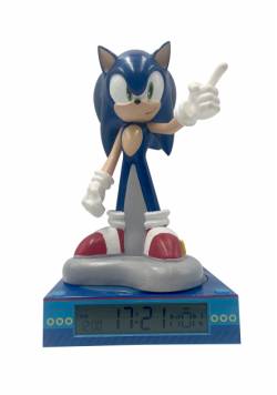 Lampka 3D z budzikiem Sonic SNC3023M