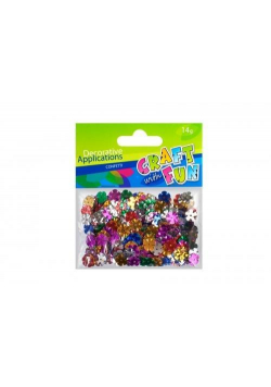 Cekiny metaliczne kwiaty 14g