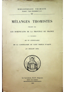 Melanges Thomistes 1923 r.