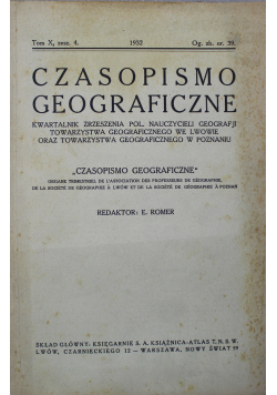 Czasopismo Geograficzne Tom X 1932 r