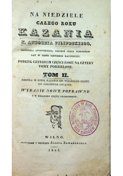 Na Niedzielę całego roku kazania Tom II 1842 r